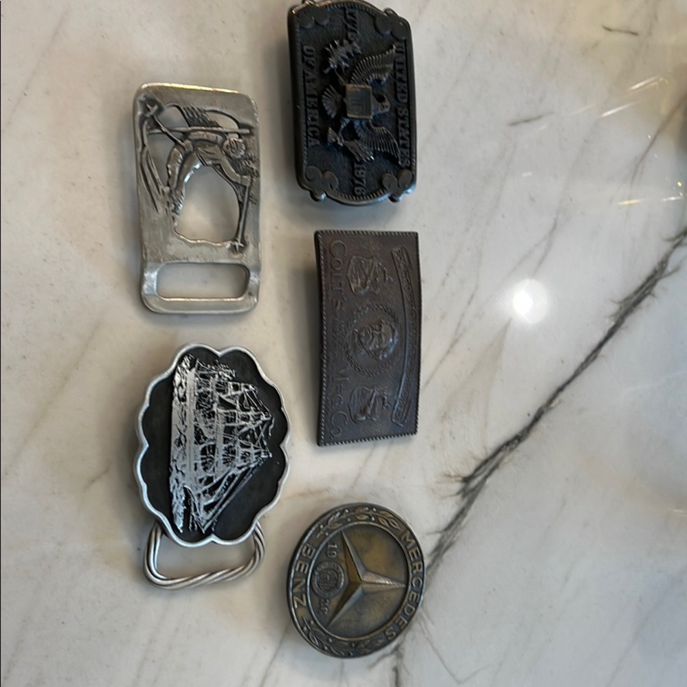 Vintage Belt Buckle Set of 5